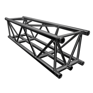 F45 5-Chord Square 1.5m Linear Truss with Spigots, Pins & R-Clips – Black