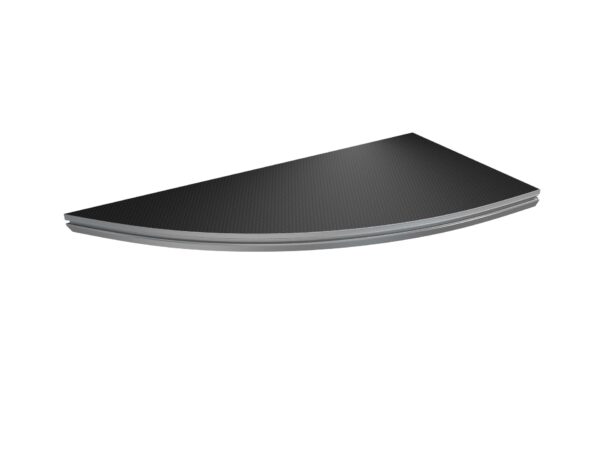 GT 1.0mR (2.0mØ) 180° Semi-Circle Curved Birch Ply Stage Platform with Black Embossed Phenolic Resin Impregnated Veneer
