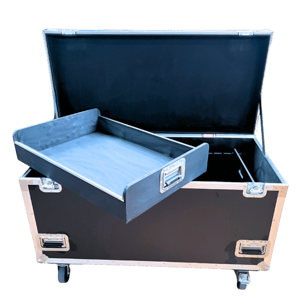 Large Cable Packer 1200mmL x 582mmD x 760mmH OD - Black; Multiple Position Slide-in Dividers 375mmH; Lift-out Tray 760mmL x 527mmD x 150mmH OD - Image 3