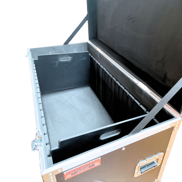 Large Cable Packer 1200mmL x 582mmD x 760mmH OD - Black; Multiple Position Slide-in Dividers 375mmH; Lift-out Tray 760mmL x 527mmD x 150mmH OD - Image 4