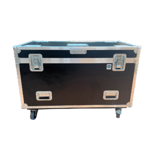 OV-MTP-6012080-12 Mother Trucker Packer road case, foam-lined, black 12mm hex ply with Penn Elcom hardware, lid closed