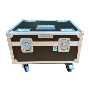 Mother Trucker Packer 800mmW x 600mmD x 540mmH OD road case, foam-lined, black 12mm hex ply, lid closed