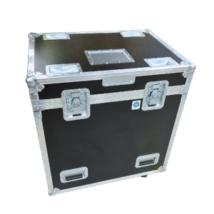 Mother Trucker Packer 800mmW x 600mmD x 955mmH OD road case, foam-lined, black 12mm hex ply, lid closed