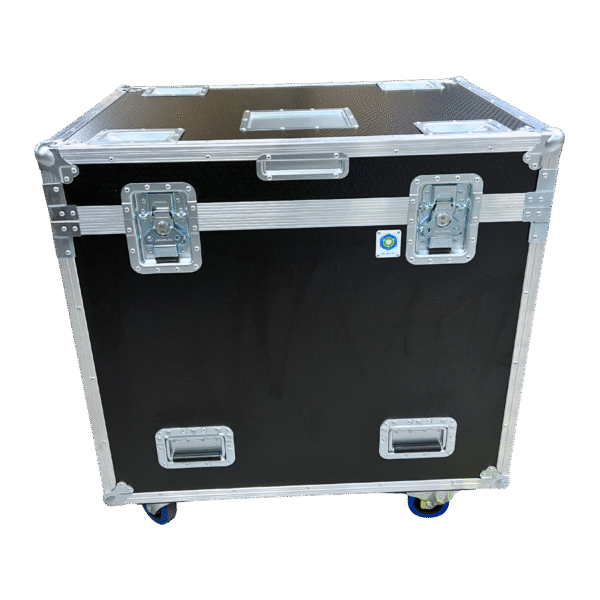 Mother Trucker Packer 900mmW x 600mmD x 955mmH OD road case, foam-lined, black 12mm hex ply, lid closed