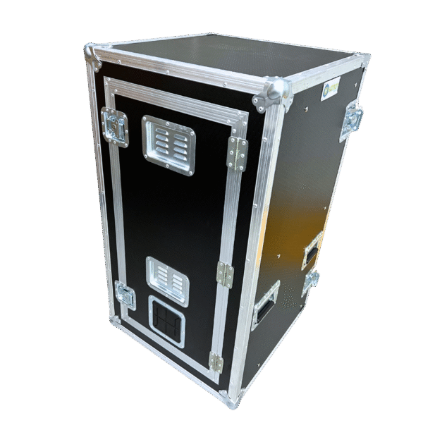 16RU Sleeve Stacking Case 600mmW x 728mmD x 1190mmH - back of case