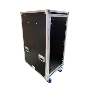 Ovation 24RU Anti-Vibration 19" Rack Mount Case with Slide-Away Doors & Castors; 778mmD - Black