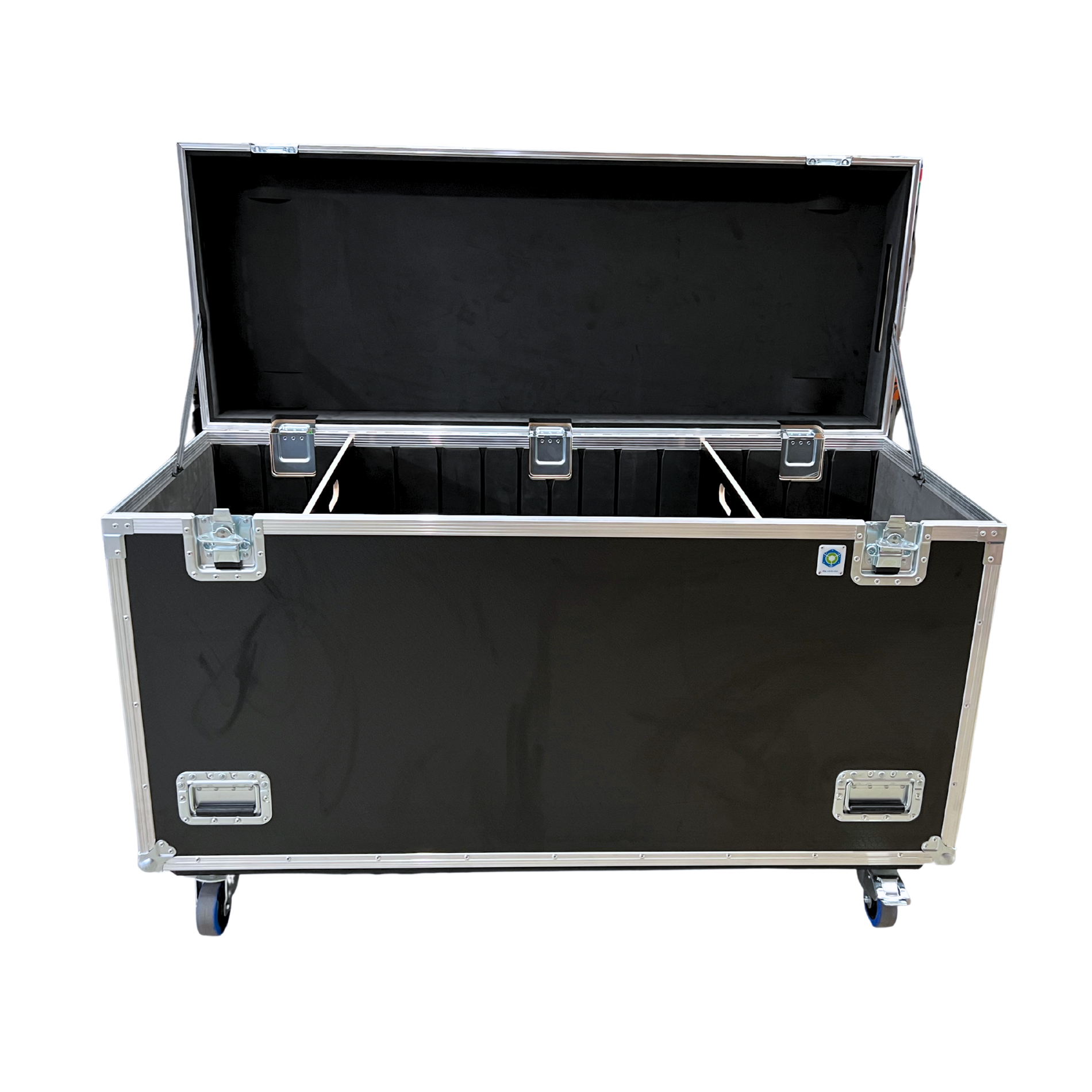 Mother Trucker Packer 1500mmW x 600mmD x 955mmH OD, Foam Lined - Black 12mm Hex Ply With Two Wooden Dividers