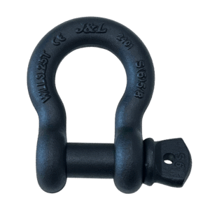 3.2T Screw Pin Bow Shackle BTS Alloy Grade S6 Black for lifting and rigging
