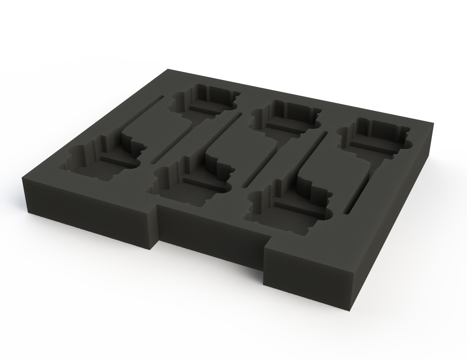 CNC Insert: 6 x Shure Beltpacks (AD1, P3RA, ADX1, QLXD, ULXD) into ES-AC-RD2UB-LR - Image 2