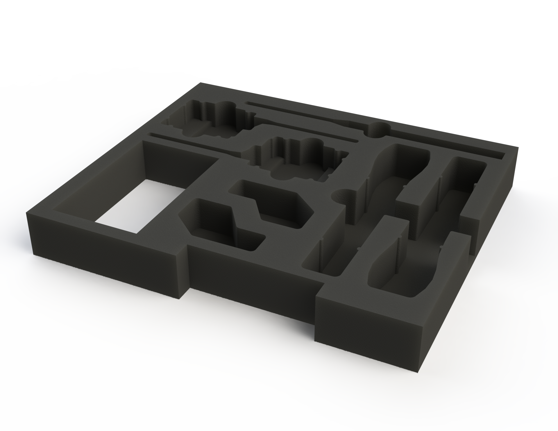 Ovation CNC Insert holding Shure ULXD drawer mic kits with antennas inside ES-AC-RD2UB-LR case