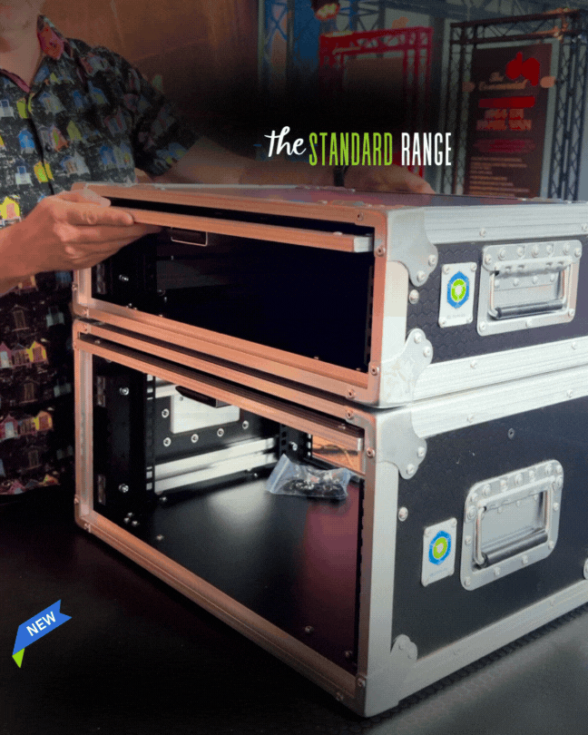 The Ovation Slide Away Over & Under Rack Mount Cases