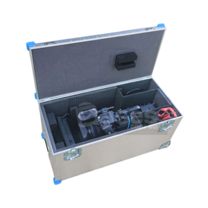 Samuelson Made-to-Order Large Video Case with custom compartments for cameras, lenses, batteries, and accessories