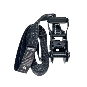 3mL x 25mmW Black Endless Ratchet Strap with 750kg L.C. Made from 100% polyester and compliant with AS/NZS 4380:2001 for safe, reliable load restraint.