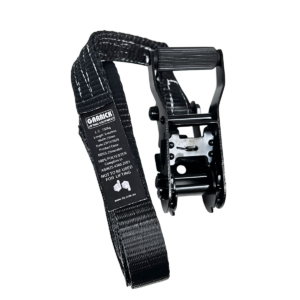 6mL x 25mmW Black Endless Ratchet Strap with 750kg L.C. Made from 100% polyester and compliant with AS/NZS 4380:2001 for safe, reliable load restraint.