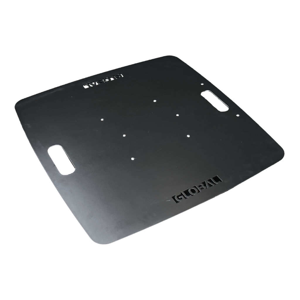 F33-34 Truss 800mm x 800mm x 6mm Laser Cut Steel Base Plate Black