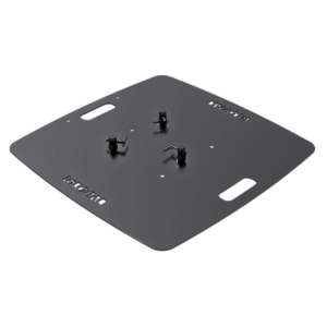 F33 Truss 800mm x 800mm x 6mm Laser Cut Steel Base Plate with Spigots, Pins & R-Clips - Black
