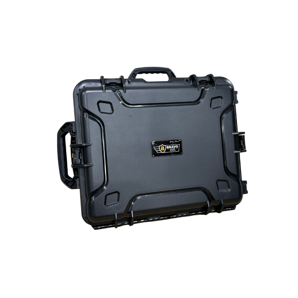 Gazza Bravo BV-584726 large waterproof hard equipment case with heavy-duty latches and integrated carry handle