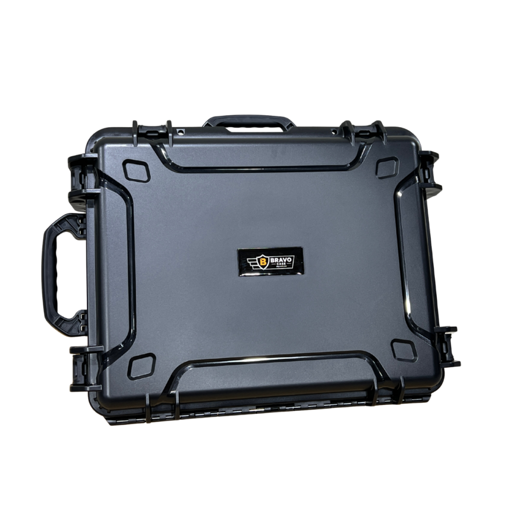 Bruce Bravo BV-675336 IP67 waterproof wheeled hard equipment case with pull-up handle – front view