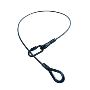 GT-A-SW-03 1000mm x 5mm black TÜV certified safety wire rated for equipment up to 50kg