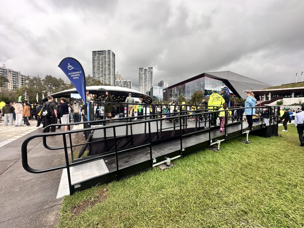 Fully Compliant Modular Access Ramp at outdoor Sydney event