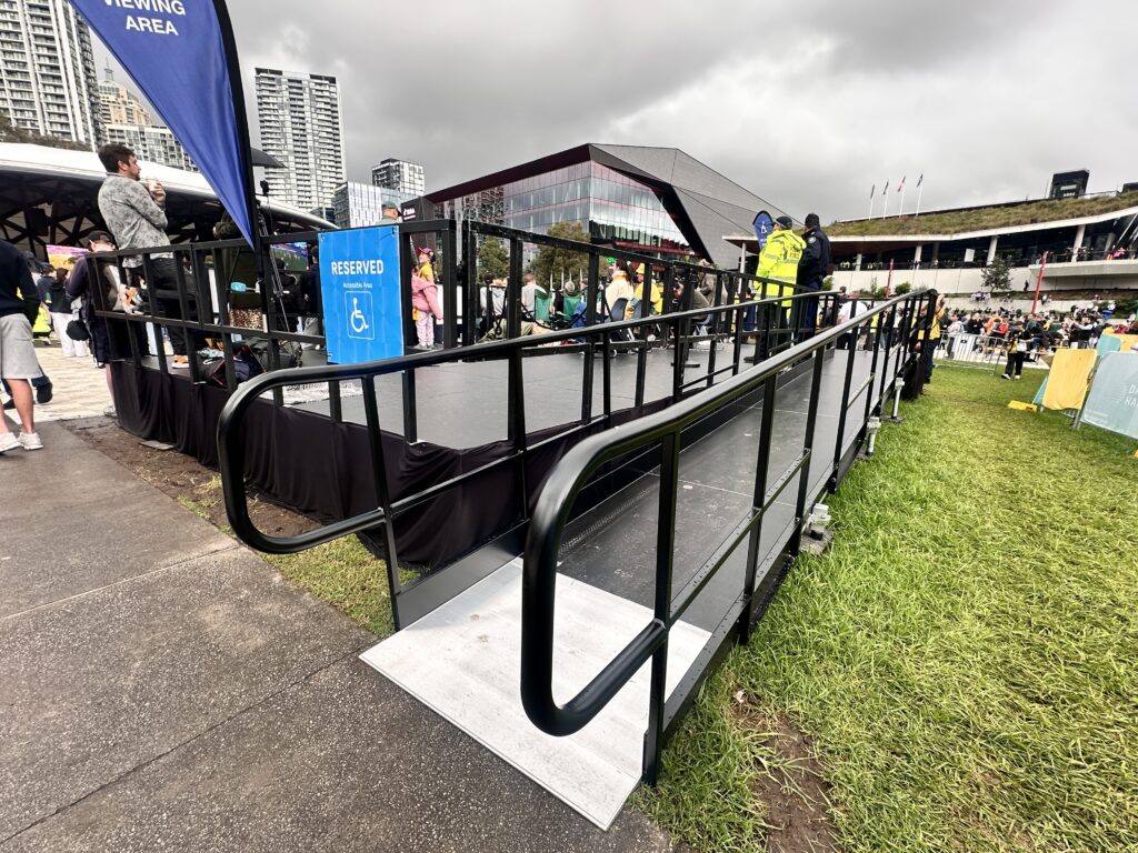 Modular Access Ramp and Stage Solution at Outdoor event