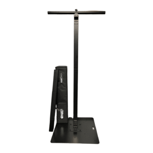 Flexi Tower T Stand with 800 x 800mm flat base plate and dedicated carry bags