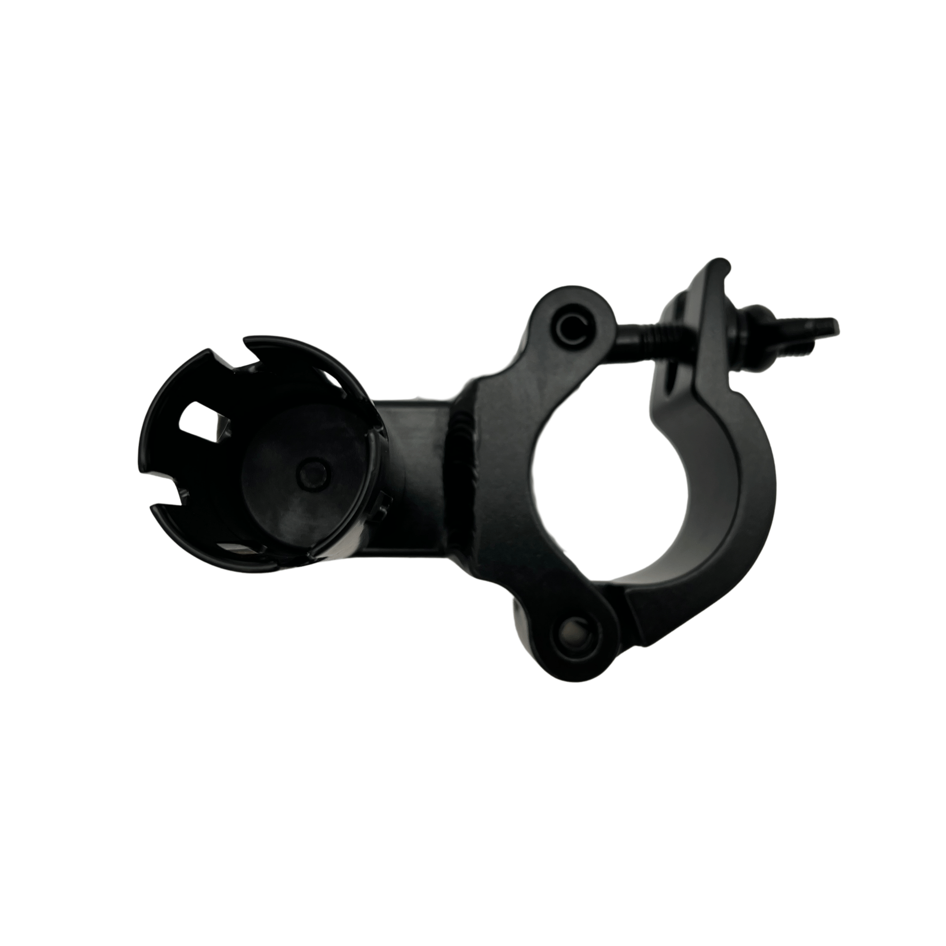Top view of F01-F44 truss to Curtain Call cross bar adaptor – black