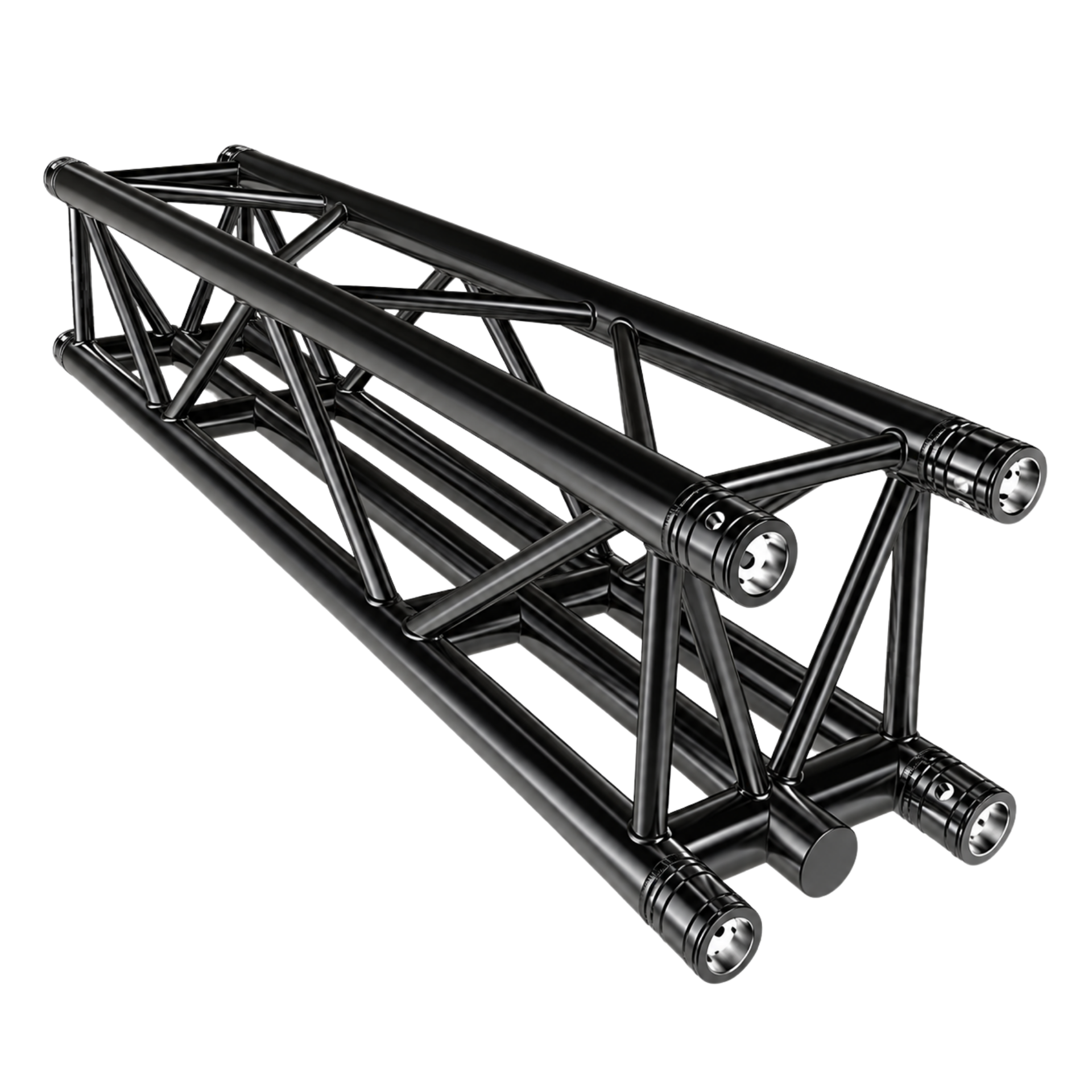 F35 1.5m 5-Chord Square Linear Truss with Spigots, Pins & R-Clips Black