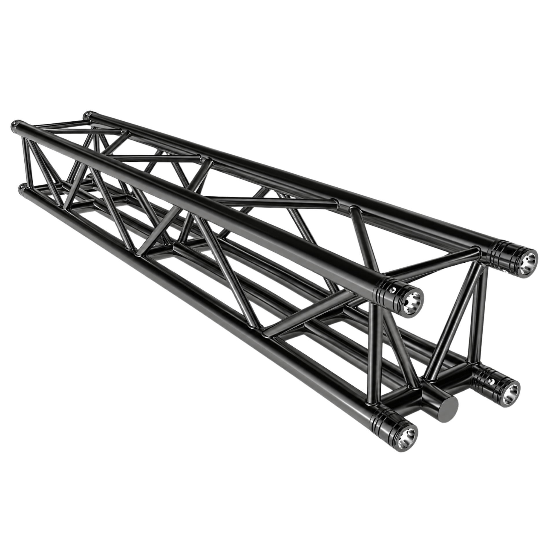 F35 2.0m 5-Chord Square Linear Truss with Spigots, Pins & R-Clips Black