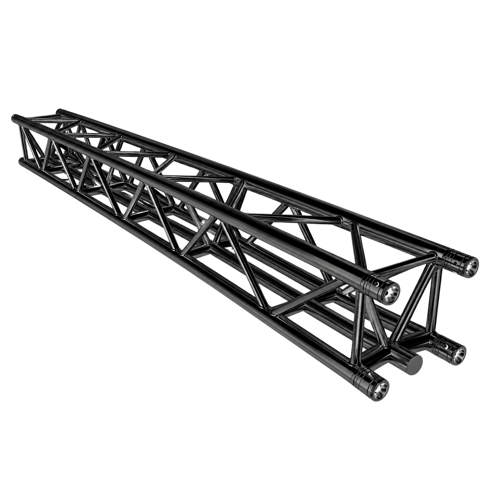 F35 2.5m 5-Chord Square Linear Truss with Spigots, Pins & R-Clips Black