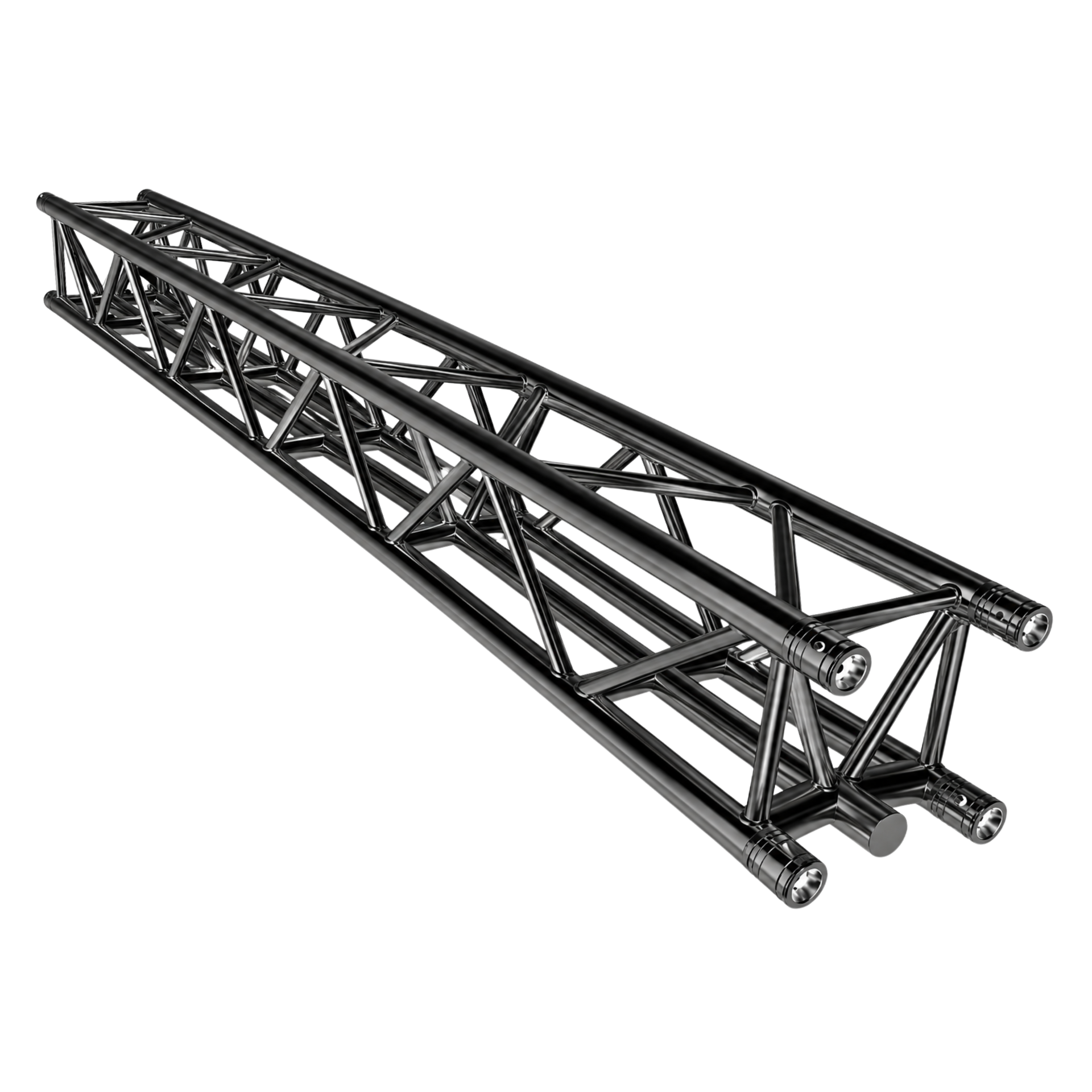 F35 3.0m 5-Chord Square Linear Truss with Spigots, Pins & R-Clips Black