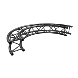 F34 Square 1.5mR (3.0mØ) 90° Radial Truss (4 Parts to a Circle) - Black