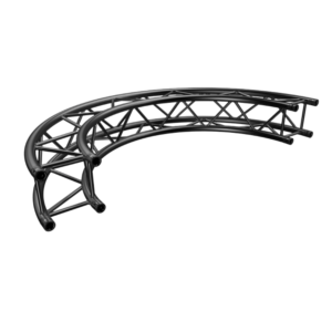 F34 Square 3.0mR (6.0mØ) 45° Radial Truss (8 parts to a Circle) with Spigots, Pins & R-Clips - Black